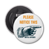 Let op deze magneet button flesopener (Voorkant)