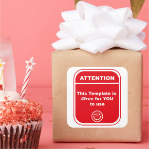 Let op Deze Sjabloon is #free om Cutomize te gebru Vierkante Sticker