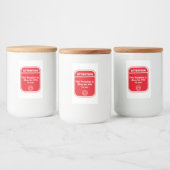 Let op Deze Sjabloon is #free om Cutomize te gebru Voedselcontainer Etiket (Flessen)