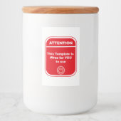 Let op Deze Sjabloon is #free om Cutomize te gebru Voedselcontainer Etiket (Voorkant)