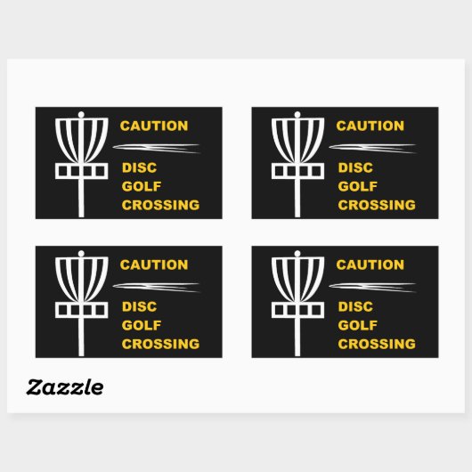 Let op Disc Golf Crossing Sticker (Vel)