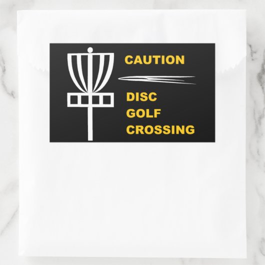 Let op Disc Golf Crossing Sticker (Tas)