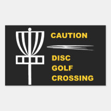 Let op Disc Golf Crossing Sticker