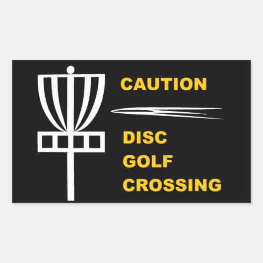 Let op Disc Golf Crossing Sticker (Voorkant)