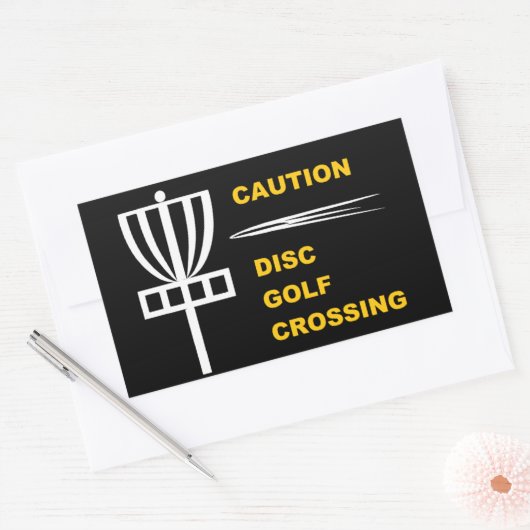 Let op Disc Golf Crossing Sticker (Envelop)