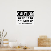 Let op: dit is een badkamer waar schimmels Kinder  Poster (Keuken)