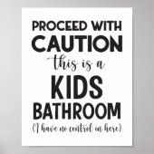 Let op: dit is een Kinder badkamer Poster (Voorkant)