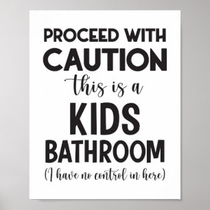 Let op: dit is een Kinder badkamer Poster
