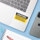 Let op: dit voertuig wordt vaak stilgezet bij sticker (Laptop met iPhone)