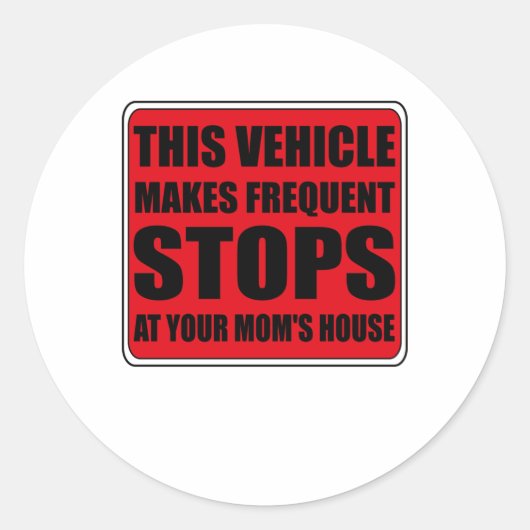 Let op: dit voertuig zorgt voor een plotselinge st ronde sticker (Voorkant)