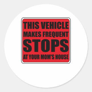 Let op: dit voertuig zorgt voor een plotselinge st ronde sticker