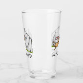 Let op! Dog - behendigheid grappig zwendeltje Glas (Links)