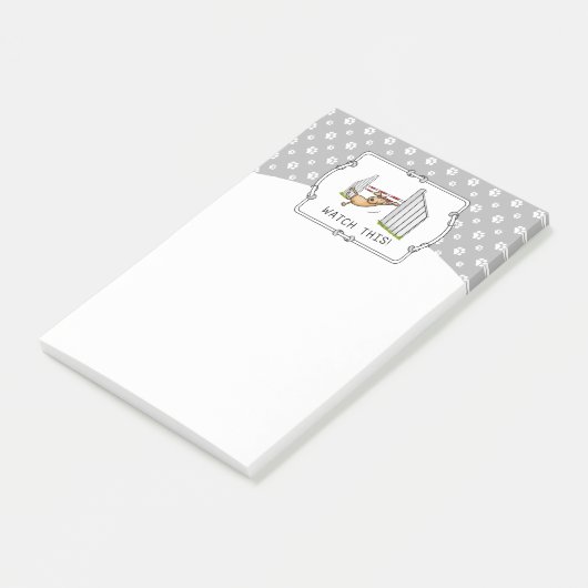 Let op! Dog - behendigheid grappig zwendeltje Post-it® Notes (Schuin)