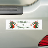 Let op Dragons Bumpersticker (Op auto)