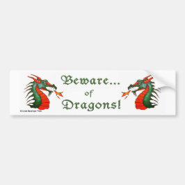 Let op Dragons Bumpersticker