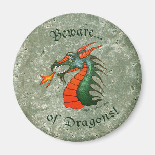 Let op Dragons Stone Green Magneet
