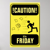 Let op een grappige omslag. poster (Voorkant)