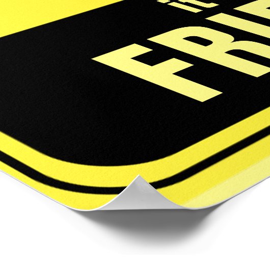 Let op een grappige omslag. poster (Hoek)