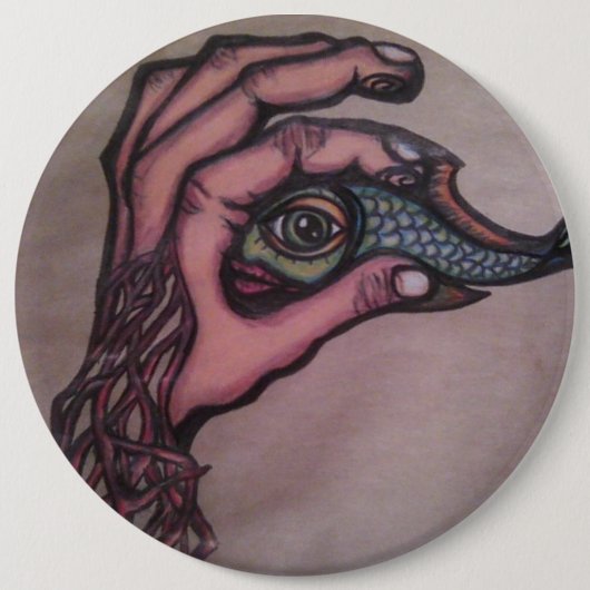 Let op één ronde button 6,0 cm (Voorkant)