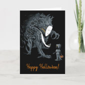 Let op een Trick op Halloween Kaart (Voorkant)