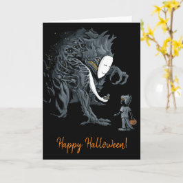 Let op een Trick op Halloween Kaart