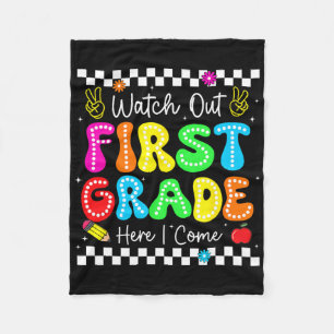 Let op, eerste klas, ik kom terug naar school B Fleece Deken