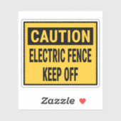 Let op Elektrische omheining Blijf uit Sticker (Vel)