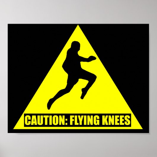 Let op: Flying Knees MMA/ Muay Thai Poster (Voorkant)