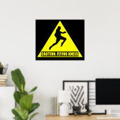 Let op: Flying Knees MMA/ Muay Thai Poster (Thuiskantoor)