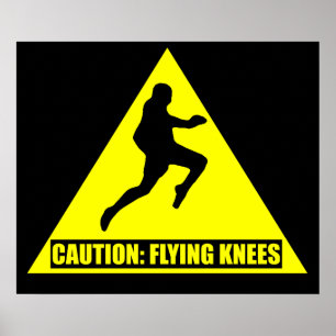 Let op: Flying Knees MMA/ Muay Thai Poster