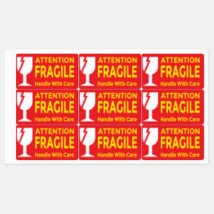 Let op fragiele Stickers - omgaan met zorgschip