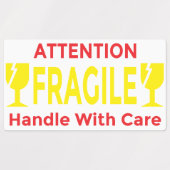 Let op fragiele Stickers - omgaan met zorgschip (Design 2)