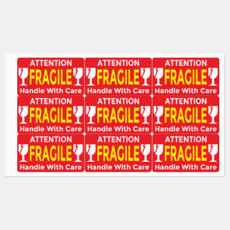 Let op fragiele Stickers - omgaan met zorgschip
