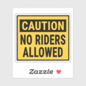 Let op: geen rijders toegestaan sticker (Vel)