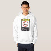 Let op: geen rooksignaal hoodie (Voorkant volledig)