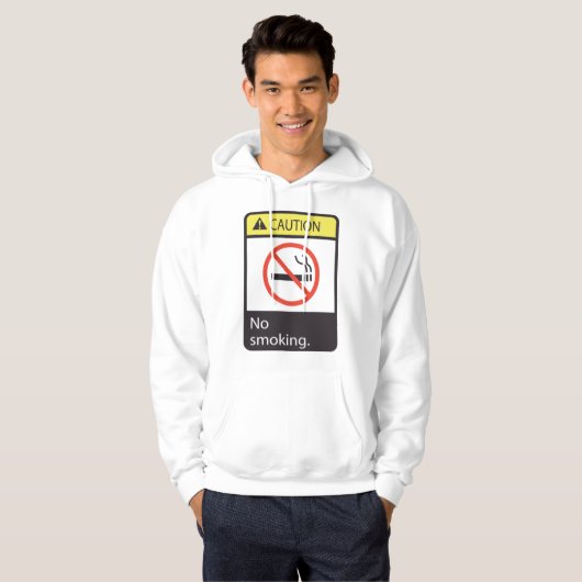 Let op: geen rooksignaal hoodie (Voorkant volledig)
