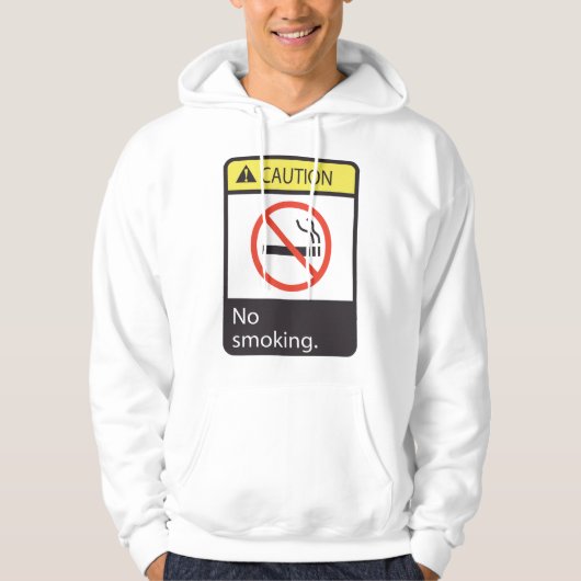 Let op: geen rooksignaal hoodie (Voorkant)