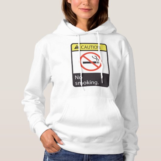 Let op: geen rooksignaal hoodie (Voorkant)