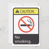 Let op: geen rooksignaal kaart (Voorkant)