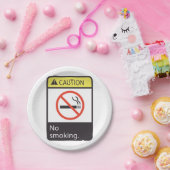 Let op: geen rooksignaal papieren bordje (Feest)