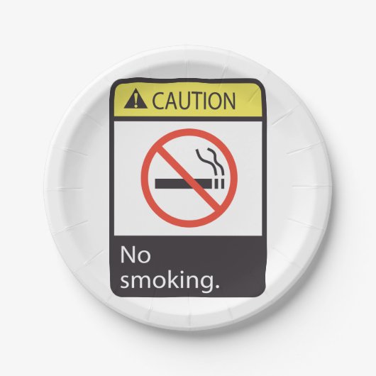 Let op: geen rooksignaal papieren bordje (Voorkant)