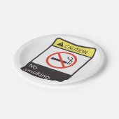 Let op: geen rooksignaal papieren bordje (Gekanteld)