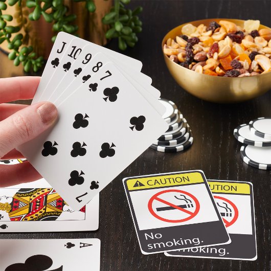 Let op: geen rooksignaal pokerkaarten