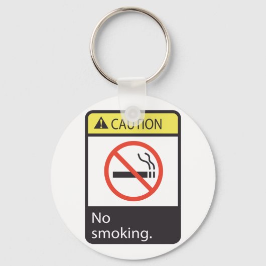 Let op: geen rooksignaal sleutelhanger (Voorkant)