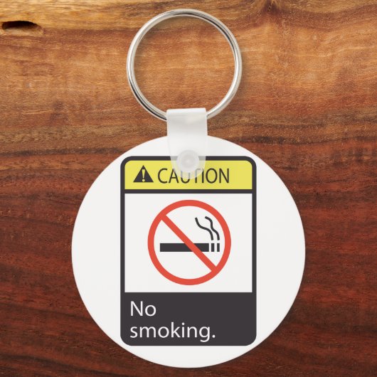 Let op: geen rooksignaal sleutelhanger (Voorkant)