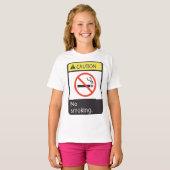 Let op: geen rooksignaal t-shirt (Voorkant volledig)