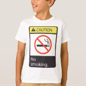 Let op: geen rooksignaal t-shirt (Voorkant)