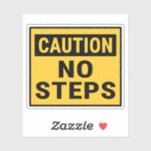 Let op: geen stappen sticker (Vel)