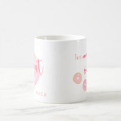 Let op! - Gepersonaliseerde roze donut Koffiemok (Center)
