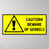 Let op Gerbils Poster (Voorkant)